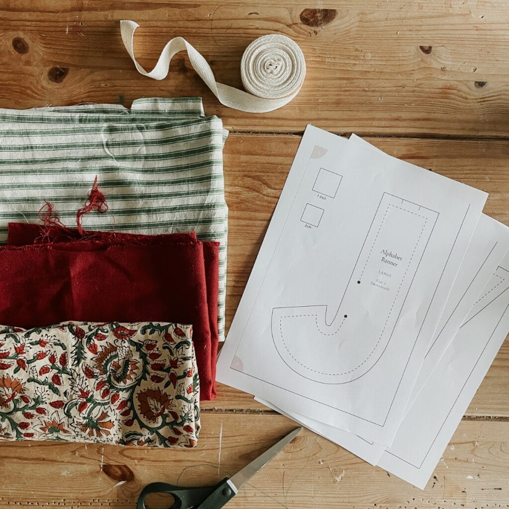Sewing Pattern Lettering Alphabet Banner Sewing Pattern